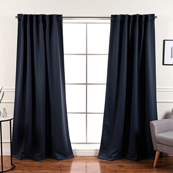 Blackout Curtains Navy 52 X 96 (2 packs 4 panels) - Picture 1 of 6
